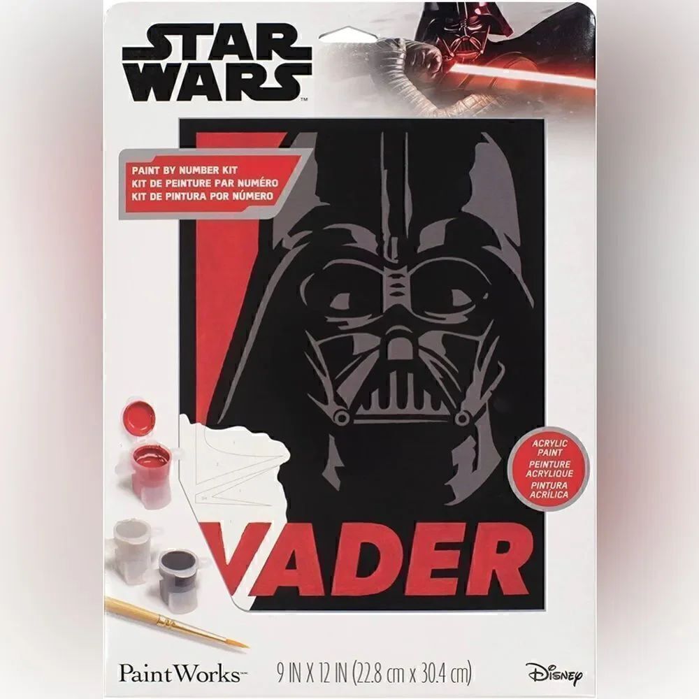 Darth Vader Star Wars Paint by Number Kit 9" x 12",